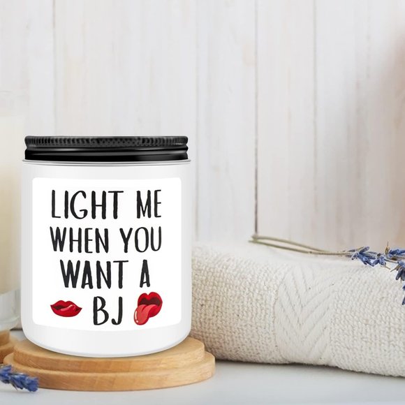 Birthday Gifts for Men, Light Me When You Want A BJ Candle - Funny Gifts Friends - Picture 1 of 6